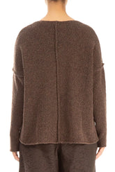 V-Neck Brown Wool Sweater 2