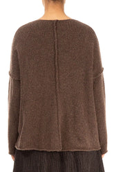 V-Neck Brown Wool Sweater 2