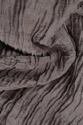 V-Neck Crinkled Truffle Silk Linen Dress 5