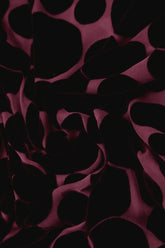 V-Neck Devoré Bubbles Magenta Silk Velvet Blouse 5