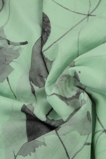 V-Neck Green Sorbet Mirage Silk Cotton Tunic 5
