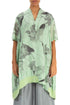 V-Neck Green Sorbet Mirage Silk Cotton Tunic 1