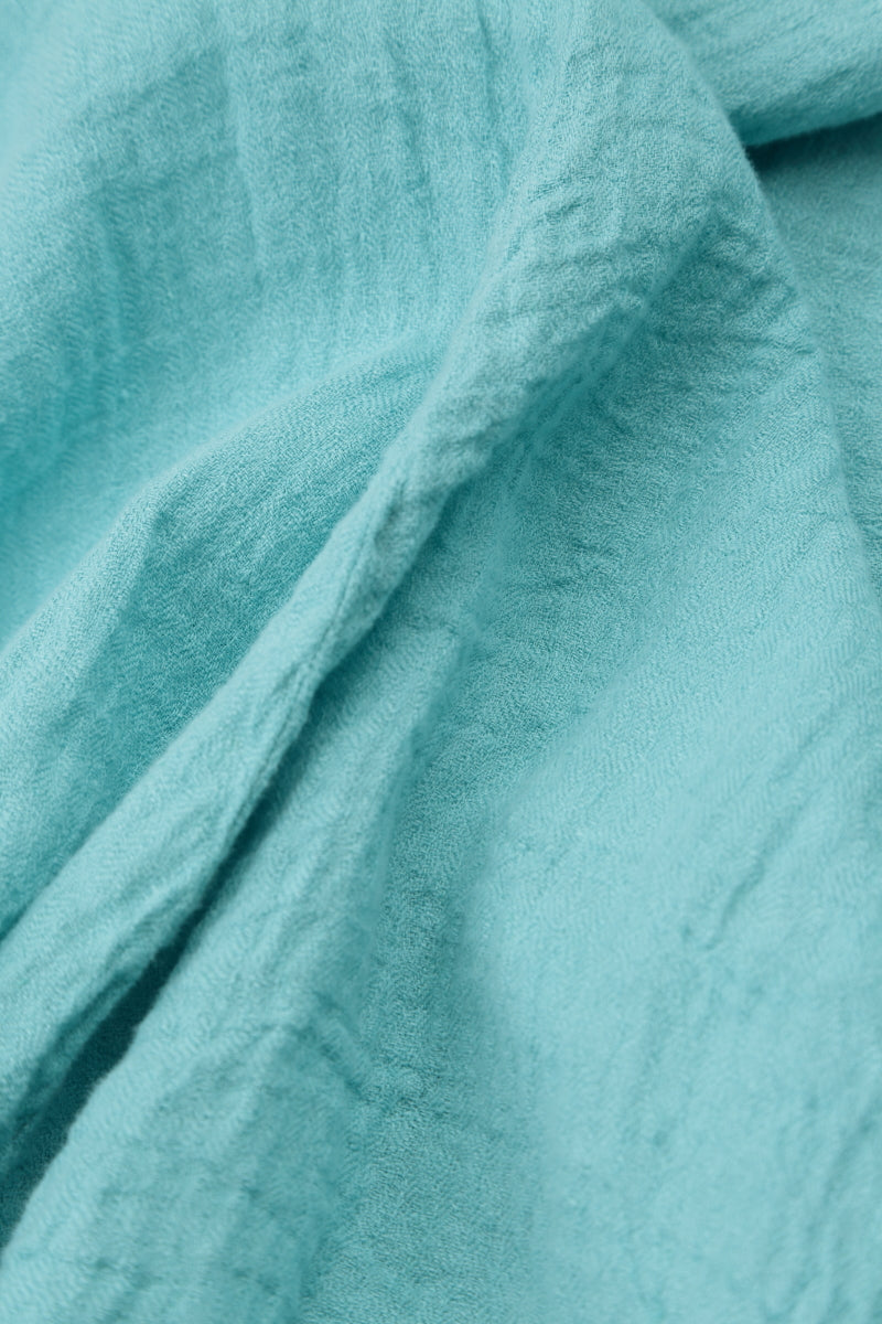 V-Neck Ice Blue Linen Blouse 5