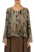 V-Neck Layered Terra Silk Cotton Blouse 1