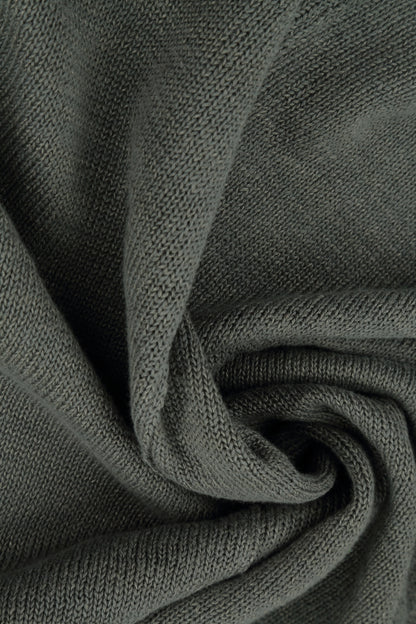 V-Neck Sage Linen Jumper 5