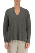 V-Neck Sage Linen Jumper 1