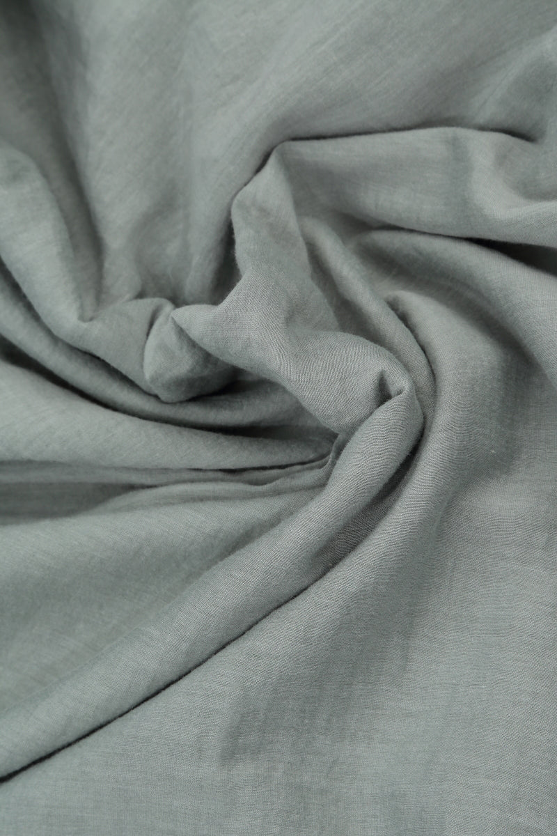 V-Neck Sage Silk Cotton Blouse 5