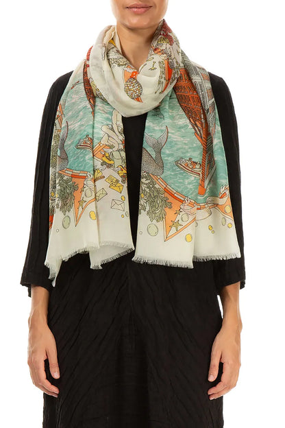 Venetian Voyage Cashmere Silk Scarf