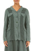 Vertical Line Sage Linen Jacket 1