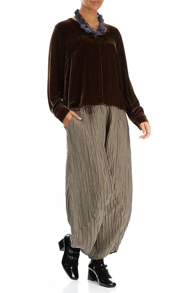 Vintage Violet Alabaster Silk Cotton Bead Necklace 2