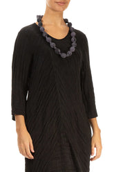 Vintage Violet Alabaster Silk Cotton Bead Necklace 3