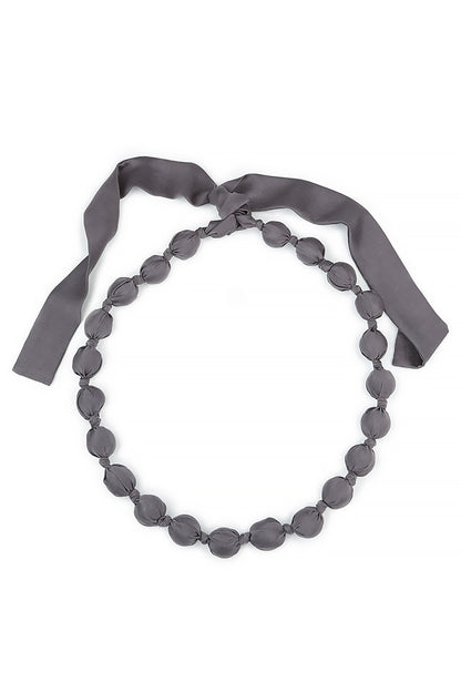 Vintage Violet Silk Bead Necklace 4
