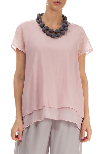 Vintage Violet Silk Bead Necklace 3