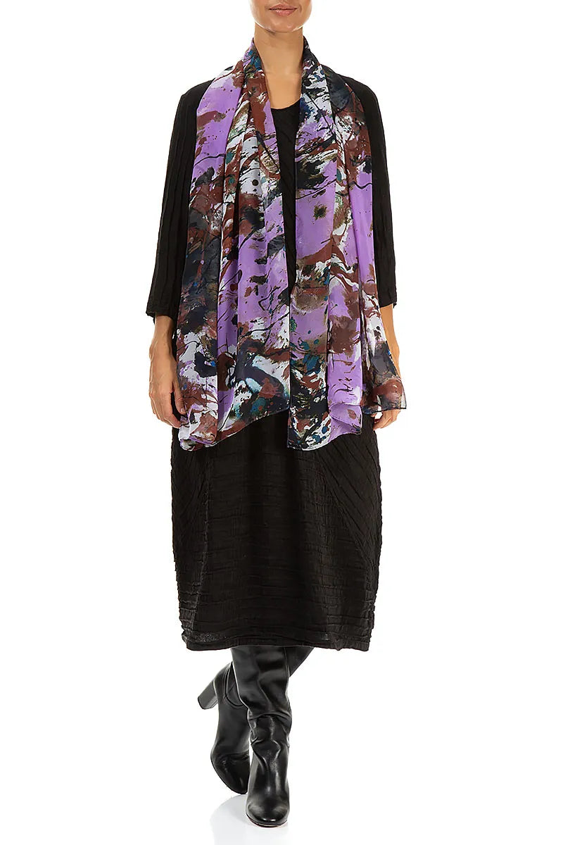 Violetter Splash Light Schal