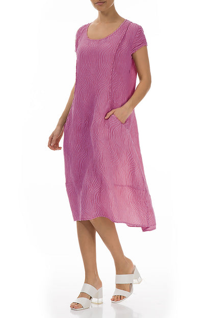 Waves Wild Berry Silk Midi Dress 3
