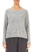 Wavy Seam Light Grey Wool Sweater 1