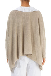 White Collar Natural Linen Jumper 2