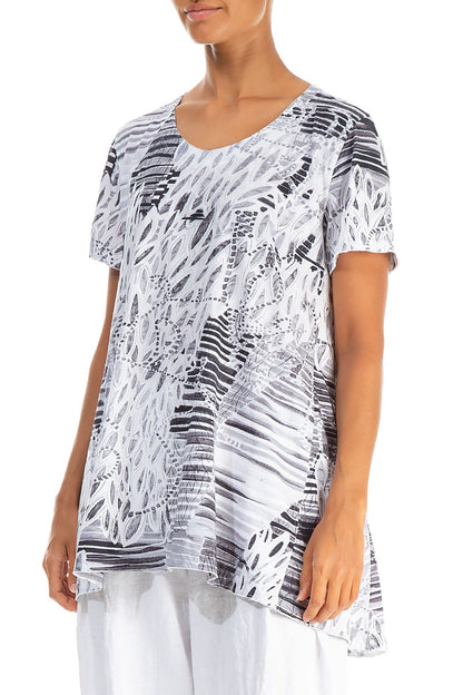 Off White Serenity Cotton Jersey Tunic Top 3