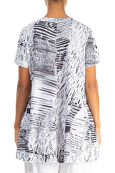 Off White Serenity Cotton Jersey Tunic Top 2