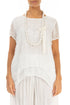 White Silk Fine Bead Necklace 1