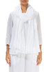 White Soft Gauze Linen Scarf 1