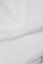 White Textured Linen Dress 6