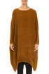 Wide Aged Copper Plissé Silk Kaftan Dress 1