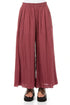 Wide Antique Ruby Crumpled Cotton Trousers 1
