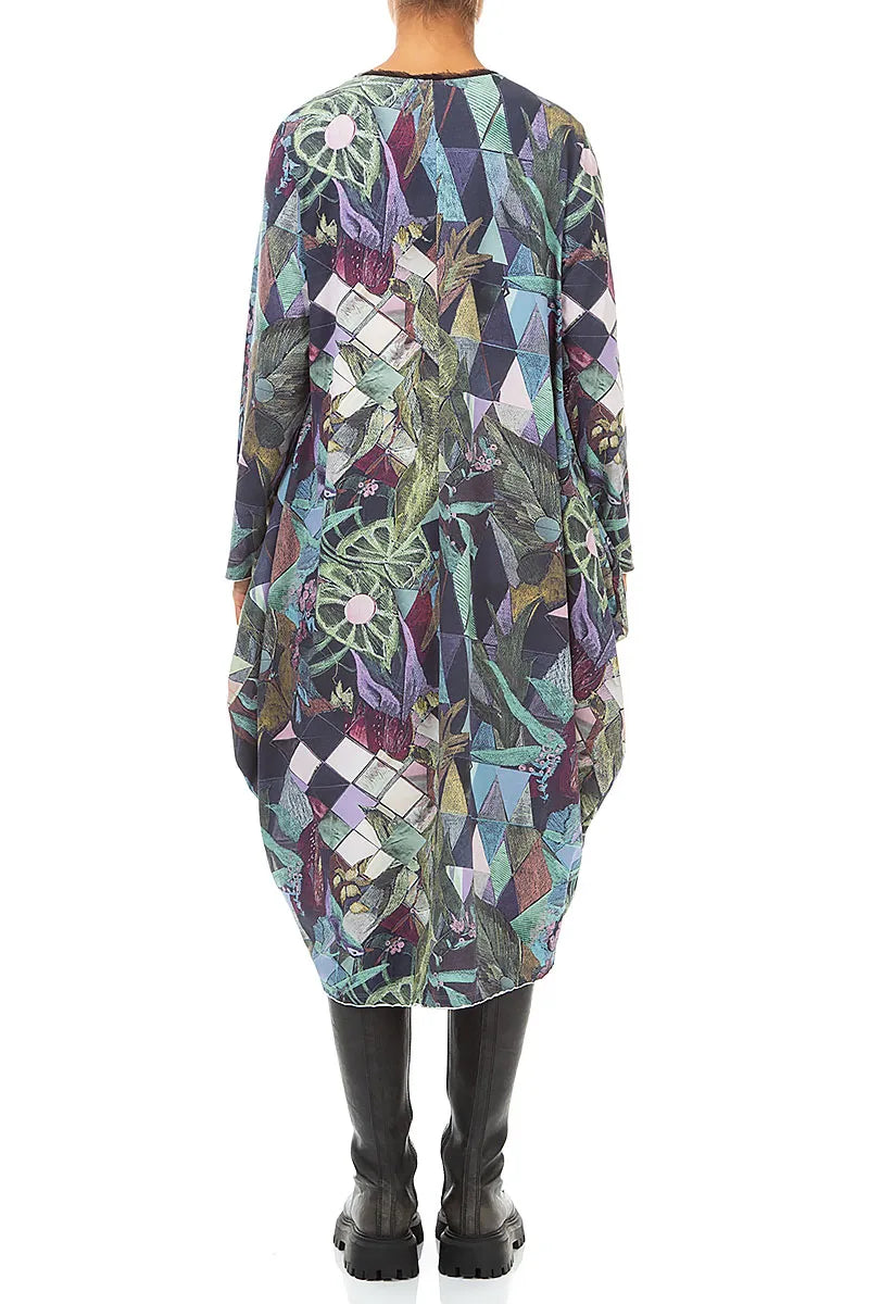 Wide Art Mosaic Cotton Dress 3