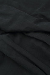 Wide Black Crumpled Cotton Trousers 5