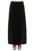 Wide Black Silk Viscose Trousers 1