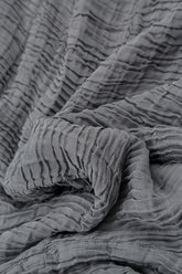 Wide Black Silver Plissé Silk Kaftan Dress 5