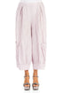 Wide Cropped Lilac Wavy Silk Trousers 1