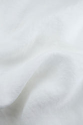 Wide Cropped White Linen Trousers 5