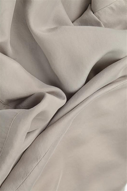 Wide Flowy Beige Pure Silk Trousers 5