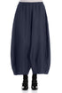 Wide Graphite Blue Silk Cotton Trousers 1