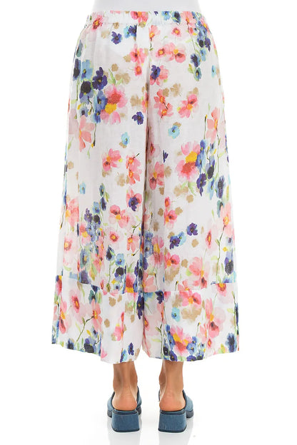 Wide Leg Cuffs Primrose Linen Culottes