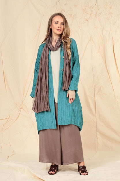 Wide Leg Truffle Silk Trousers 6
