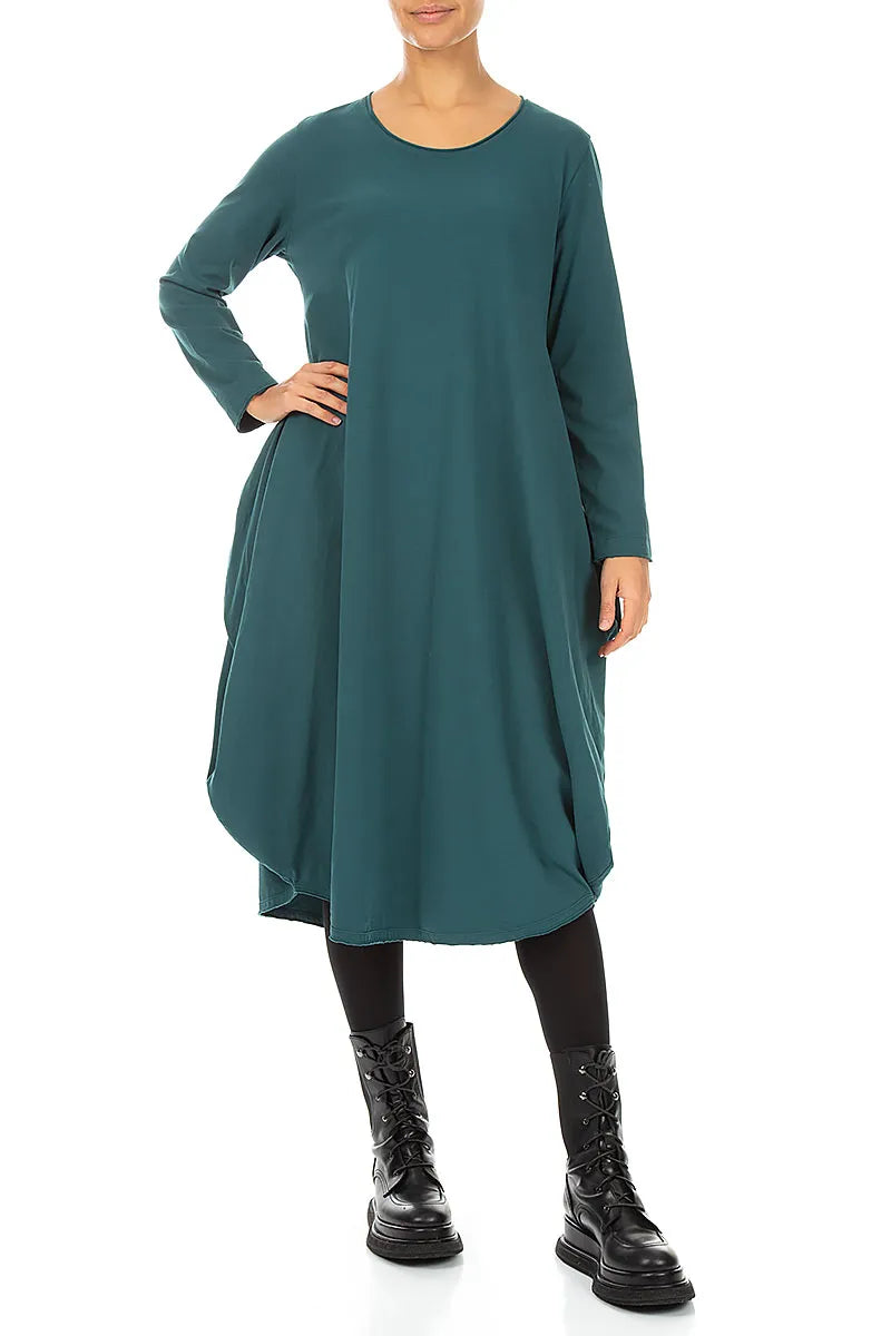 Wide Peacock Cotton Dress 4
