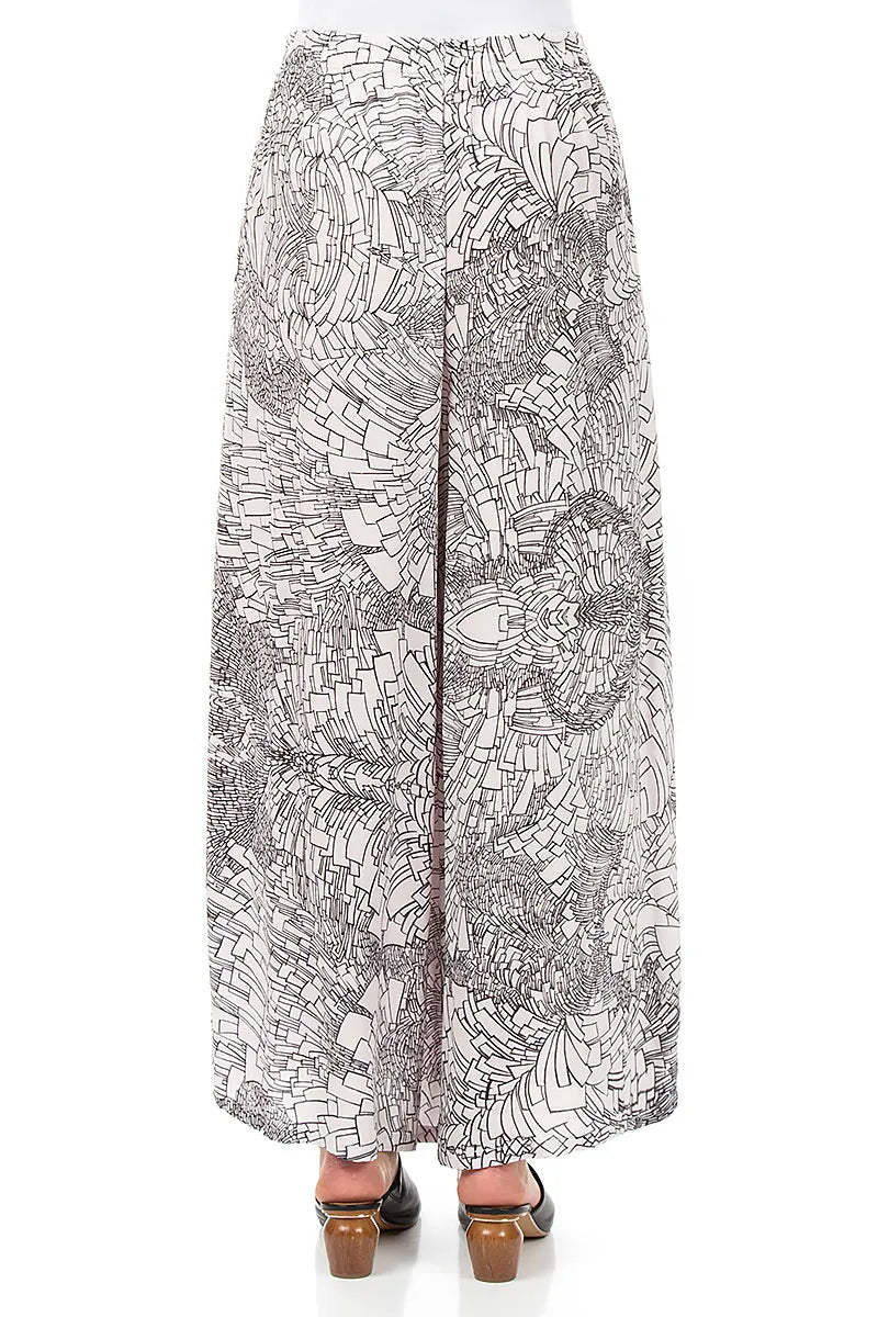Wide Ripple Viscose Trousers