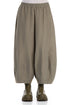 Wide Silver Sage Silk Cotton Trousers 1