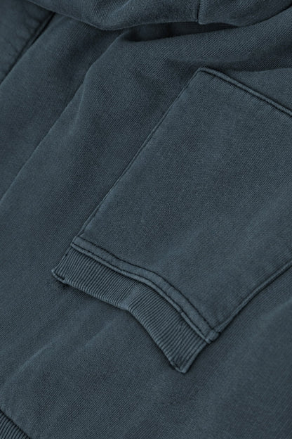 Pantalon large gris ardoise en coton French Terry