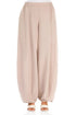 Wide Beige Silk Linen Trousers 1