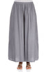 Wide Tiered Back Storm Grey Silk Bamboo Trousers 1