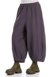 Wide Vintage Violet Silk Cotton Trousers 3
