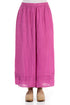 Wide Wild Berry Gauze Linen Trousers 1