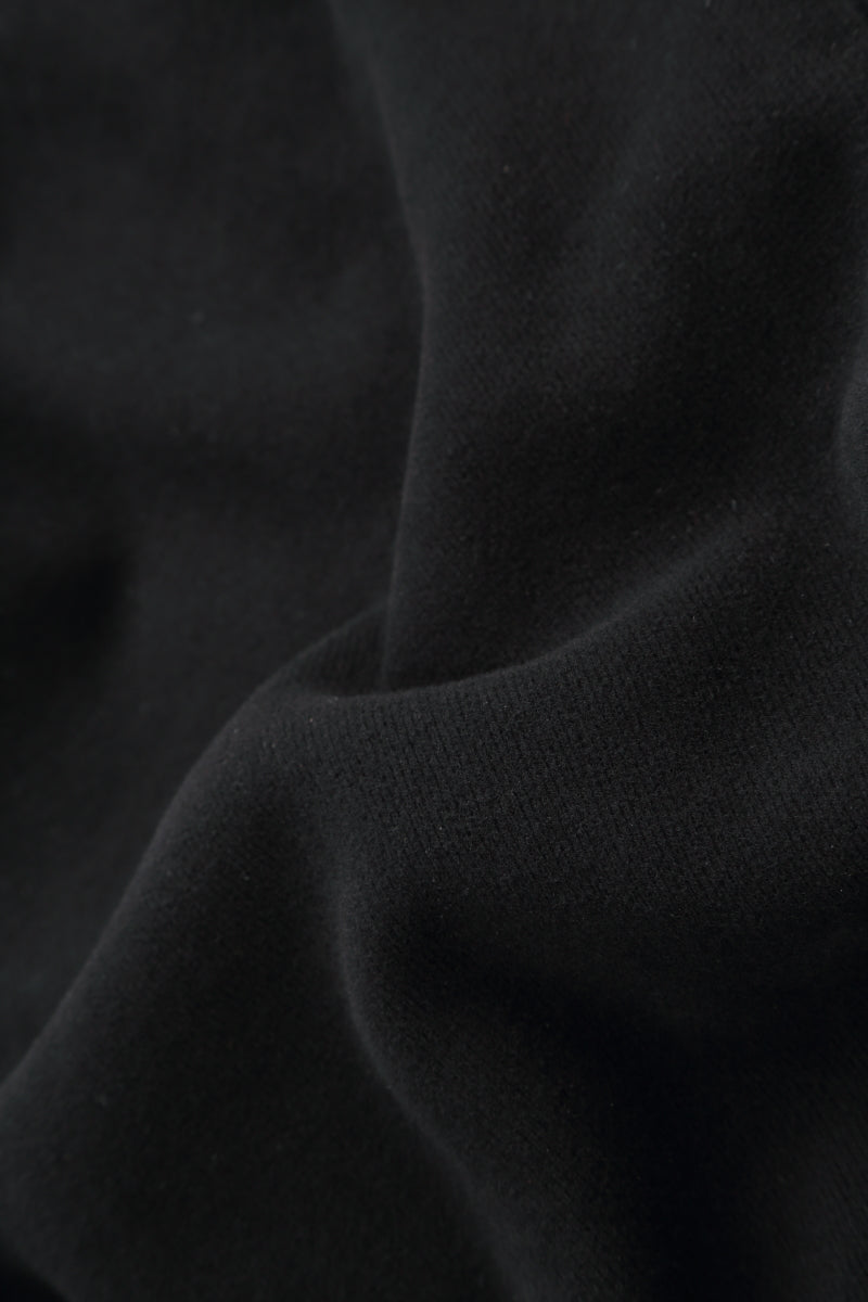 Zip Black Cotton Jersey Jacket 5