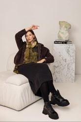 Zips Forest Brown Teddy Cotton Jacket 1