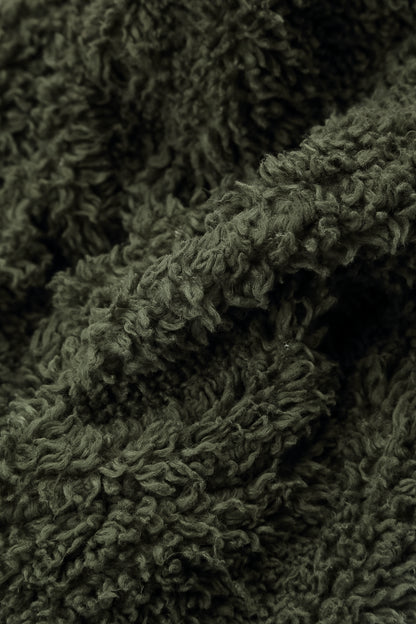 Zips Forest Mist Teddy Cotton Jacket