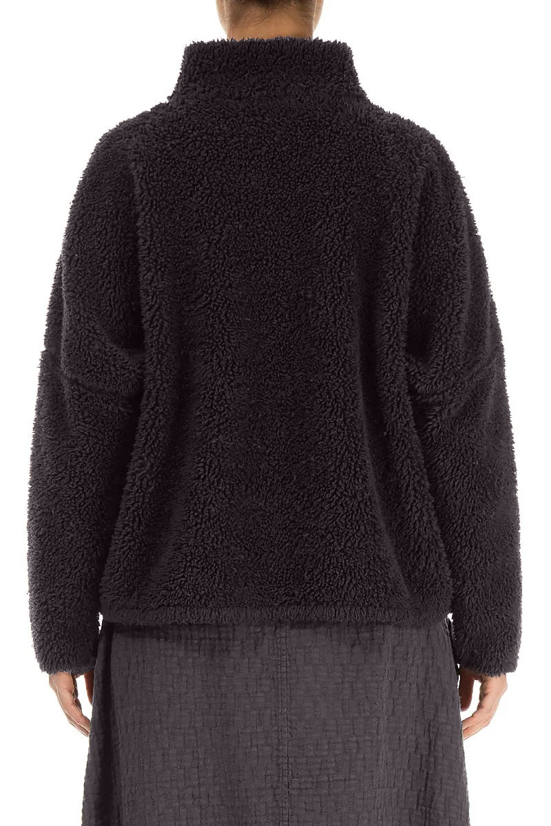 Zips Graphite Teddy Cotton Jacket 2